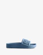 Hunter Men's BLOOM Slides Stornoway Blue - Image 2