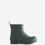 Hunter Men's Play Vegan Shearling Insulated Short Rain Boots Urban Grey