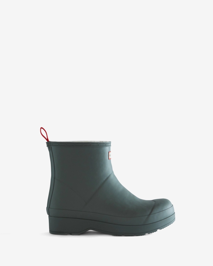 Hunter Men's Play Vegan Shearling Insulated Short Rain Boots Urban Grey - Image 1