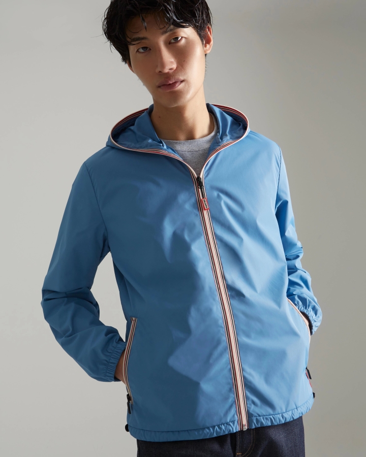hunter_mens_recycled_lightweight_packable_jacket_stornoway_blue.jpg Hunter Men's Recycled Lightweight Packable Jacket Stornoway Blue - Image 1