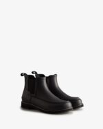 Hunter Men's Refined Moc Toe Chelsea Boots Black-Black - Image 3