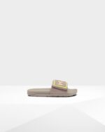 Hunter Men's Terry Towelling Logo Adjustable Slides Grey Dagger - Image 3