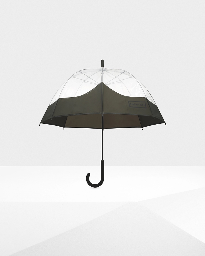 hunter_moustache_bubble_umbrella_dark_olive.jpg Hunter Moustache Bubble Umbrella Dark Olive - Image 1