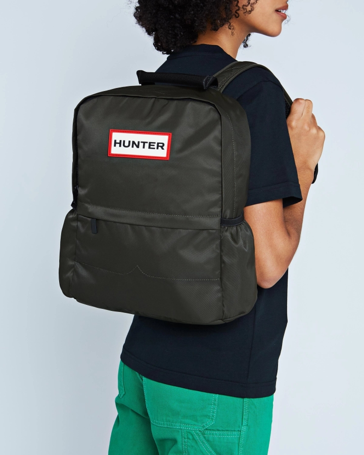 hunter_nylon_backpack_dark_olive.jpg Hunter Nylon Backpack Dark Olive - Image 1