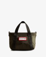 Hunter Nylon Mini Top Clip Tote Bag Dark Olive