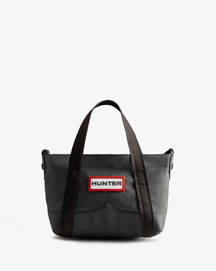 hunter_nylon_mini_top_clip_tote_bag_navy.jpg Hunter Nylon Mini Top Clip Tote Bag Navy - Image 1