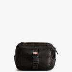 Hunter Nylon Three-Way Top Clip Crossbody Bag Black