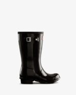 Hunter Original Big Kids (5-11 Years) Gloss Rain Boots Black - Image 2