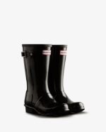 Hunter Original Big Kids (5-11 Years) Gloss Rain Boots Black - Image 3