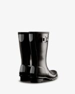 Hunter Original Big Kids (5-11 Years) Gloss Rain Boots Black - Image 4