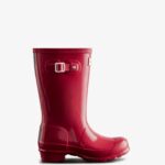 Hunter Original Big Kids (5-11 Years) Gloss Rain Boots Bright Pink
