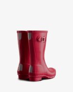 Hunter Original Big Kids (5-11 Years) Gloss Rain Boots Bright Pink - Image 4