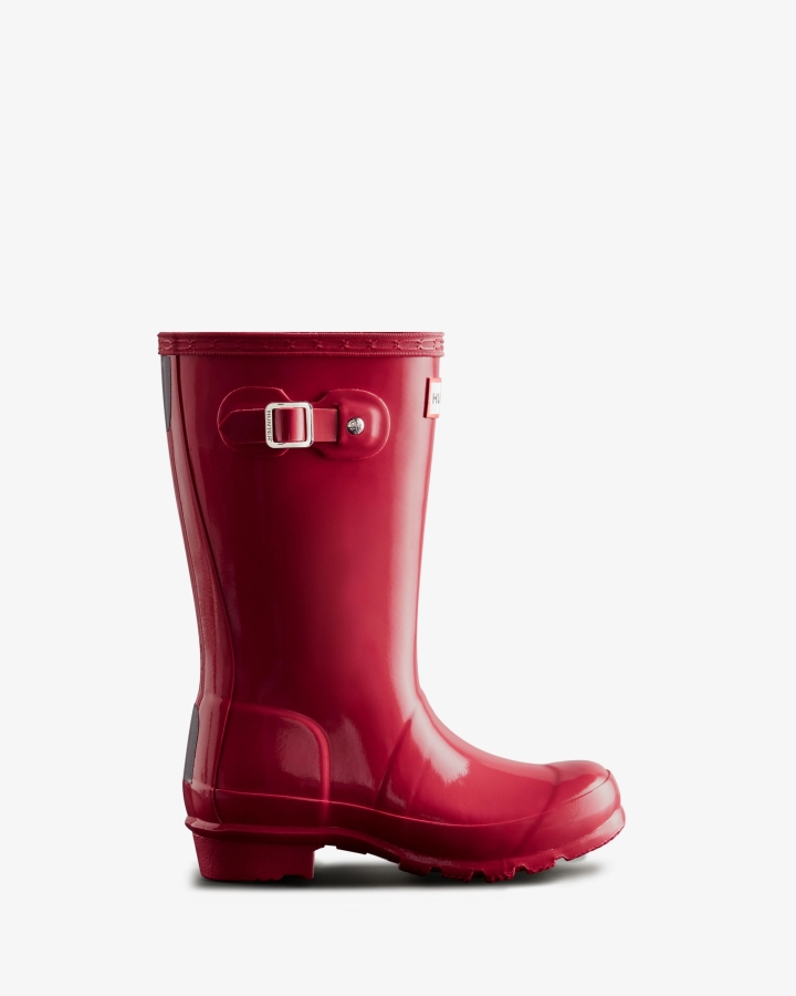 hunter_original_big_kids_5_11_years_gloss_rain_boots_bright_pink.jpg Hunter Original Big Kids (5-11 Years) Gloss Rain Boots Bright Pink - Image 1