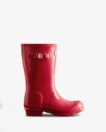 Hunter Original Big Kids (5-11 Years) Gloss Rain Boots Rowan Pink - Image 2