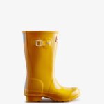 Hunter Original Big Kids (5-11 Years) Gloss Rain Boots Yellow