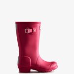 Hunter Original Big Kids (5-11 Years) Rain Boots Bright Pink