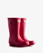 Hunter Original Big Kids (5-11 Years) Rain Boots Bright Pink - Image 3