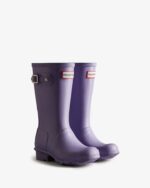 Hunter Original Big Kids (5-11 Years) Rain Boots Iridescent Purple - Image 3