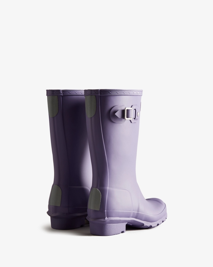 Hunter Original Big Kids (5-11 Years) Rain Boots Iridescent Purple - Image 4