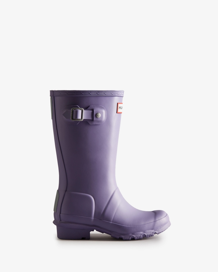 Hunter Original Big Kids (5-11 Years) Rain Boots Iridescent Purple - Image 1