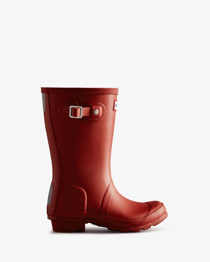 Hunter Original Big Kids (5-11 Years) Rain Boots Military Red - Image 1
