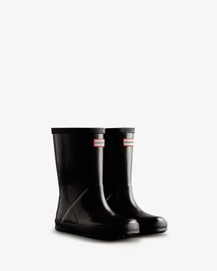 Hunter Original Kids First (18 Months-8 Years) Gloss Rain Boots Black - Image 3