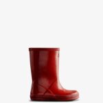 Hunter Original Kids First (18 Months-8 Years) Gloss Rain Boots Military Red