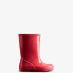 Hunter Original Kids First (18 Months-8 Years) Gloss Rain Boots Rowan Pink