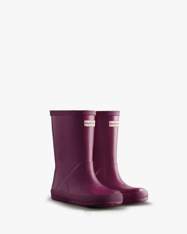 Hunter Original Kids First (18 Months-8 Years) Gloss Rain Boots Violet - Image 3