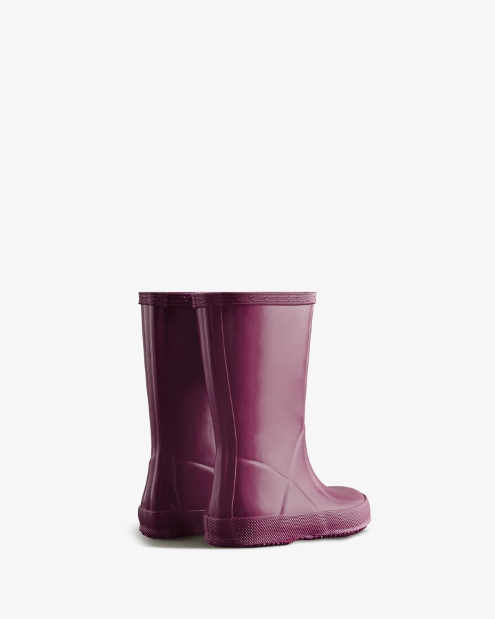 Hunter Original Kids First (18 Months-8 Years) Gloss Rain Boots Violet - Image 4