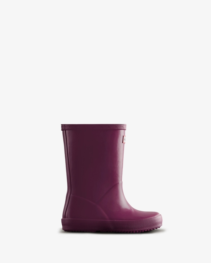 Hunter Original Kids First (18 Months-8 Years) Gloss Rain Boots Violet - Image 1