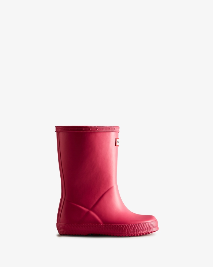 Hunter Original Kids First (18 Months-8 Years) Rain Boots Bright Pink - Image 2
