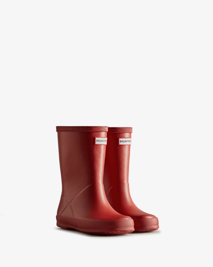 Hunter Original Kids First (18 Months-8 Years) Rain Boots Military Red - Image 3