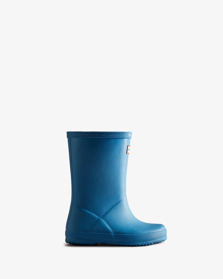 Hunter Original Kids First (18 Months-8 Years) Rain Boots Panorama Blue - Image 2