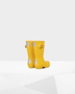 Hunter Original Little Kids (2-6 Years) Gloss Rain Boots Yellow - Image 4