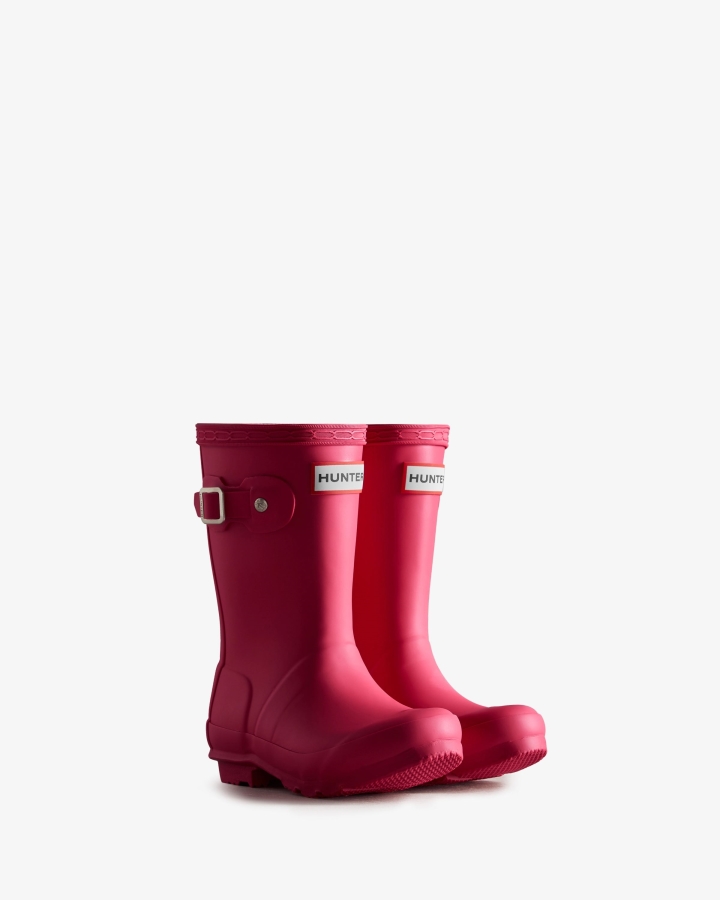 Hunter Original Little Kids (2-6 Years) Rain Boots Bright Pink - Image 3