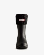Hunter Recycled Mini Cable Knitted Cuff Short Boot Socks - Image 2
