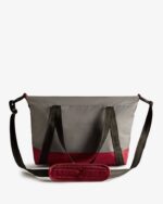 Hunter Repurposed Nylon Medium Top Clip Tote Bag Black Grey Multi - Image 4