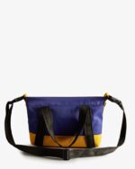 Hunter Repurposed Nylon Mini Top Clip Tote Bag Blue Thistle Multi - Image 4