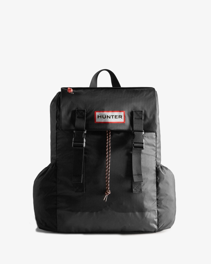 hunter_ripstop_packable_backpack_black.jpg Hunter Ripstop Packable Backpack Black - Image 1