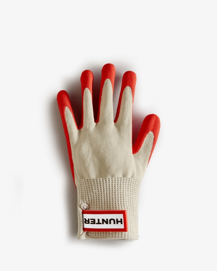 hunter_rubberized_gardening_gloves_logo_red.jpg Hunter Rubberized Gardening Gloves Logo Red - Image 1