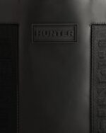 Hunter Rubberized Leather East-West Tote Bag Black-Black - Image 5