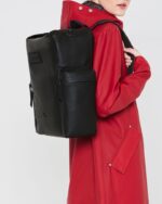 Hunter Top Clip Backpack - Rubberized Leather Black