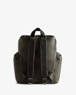 Hunter Top Clip Backpack - Rubberized Leather Dark Olive - Image 3
