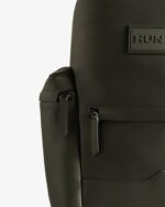 Hunter Top Clip Backpack - Rubberized Leather Dark Olive - Image 5