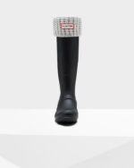 Hunter Waffle Cuff Tall Boot Socks Hunter White-Pale Grey