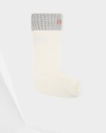 Hunter Waffle Cuff Tall Boot Socks Hunter White-Pale Grey - Image 3