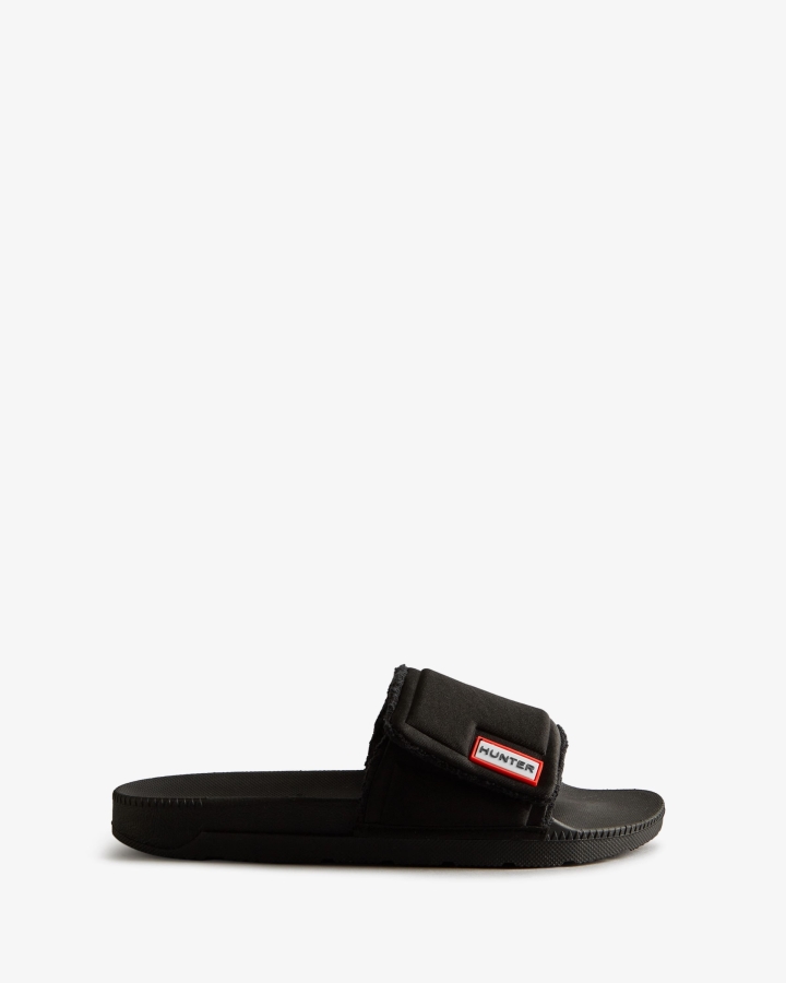 hunter_womens_adjustable_slides_black.jpg Hunter Women's Adjustable Slides Black - Image 1