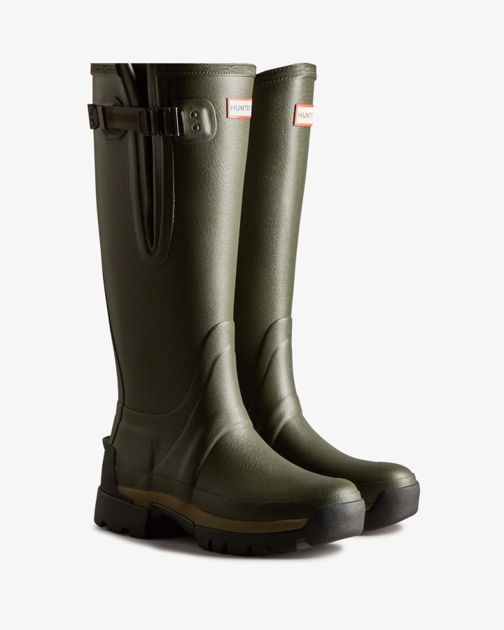 Hunter Women's Balmoral Adjustable 3mm Neoprene Rain Boots Dark Olive - Image 3