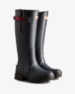 Hunter Women's Balmoral Adjustable 3mm Neoprene Rain Boots Navy- Peppercorn - Image 3
